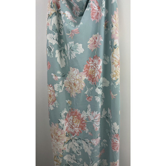 NWT Abercrombie & Fitch Cowl Neck Slip Maxi Dress Satin Floral Women's Size XL - Picture 7 of 16